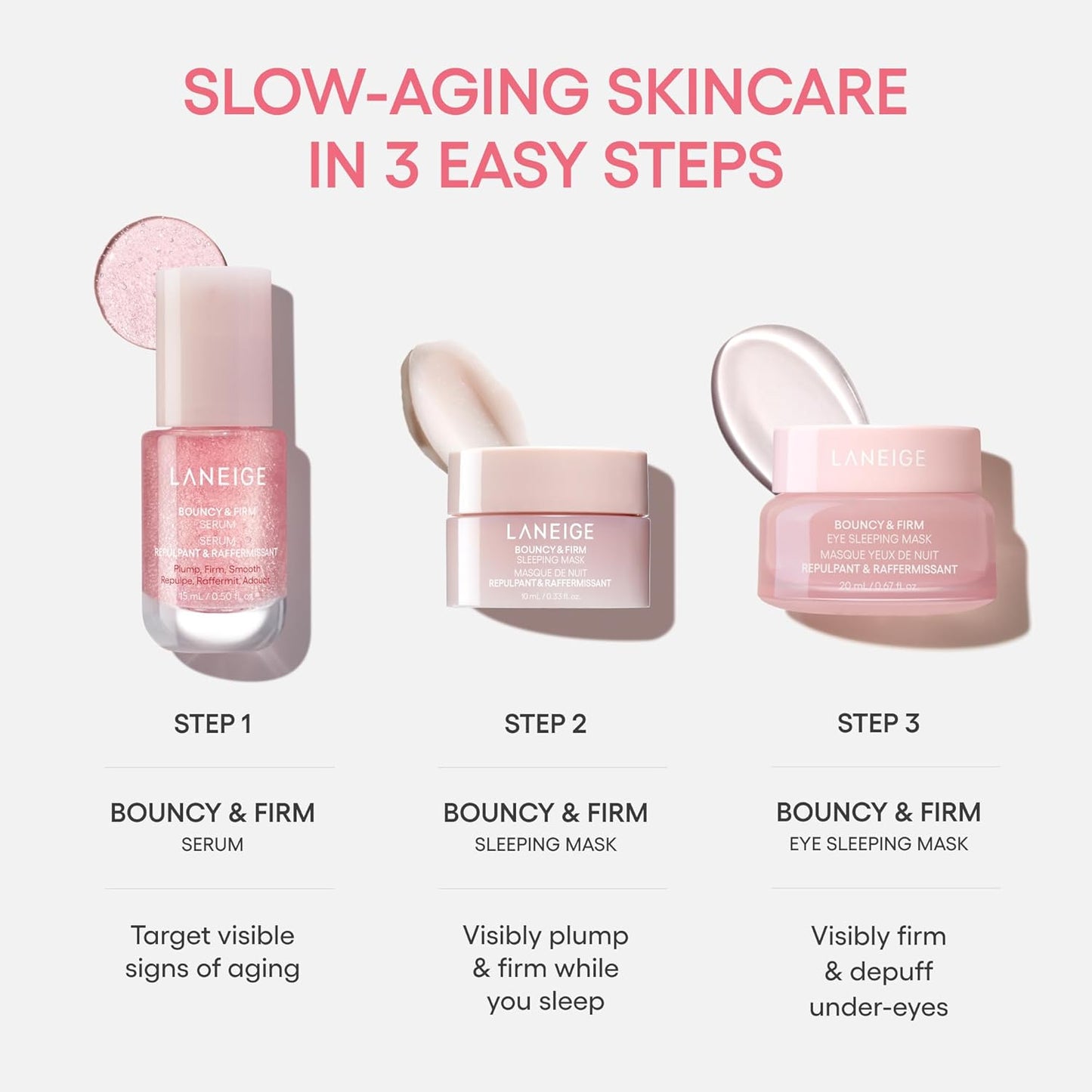 LANEIGE Bouncy and Firm Sleeping Mask: Revitalize, Smooth, Peony & Collagen Complex, Barrier-Boosting Hydration