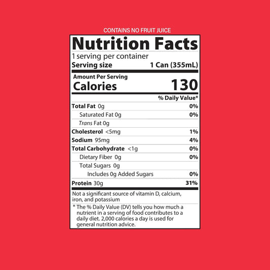 Genius Gourmet Clear Protein Sparkling Water Fruit Punch, 12 Pack
