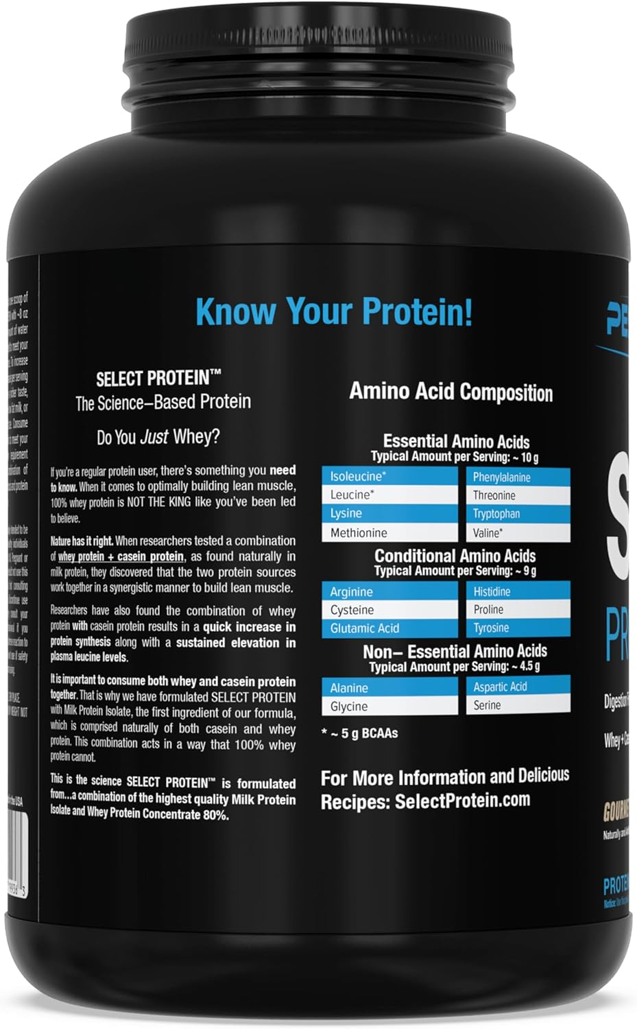 PEScience Select Protein Powder, Gourmet Vanilla, 55 Servings