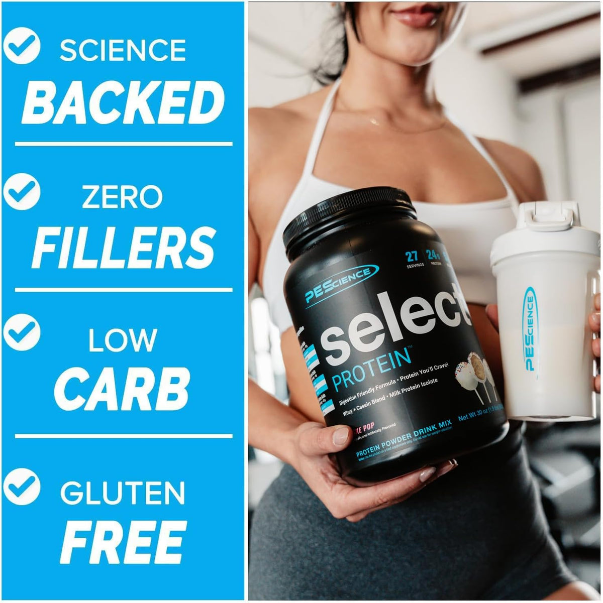 PEScience Select Protein Powder, Gourmet Vanilla, 55 Servings