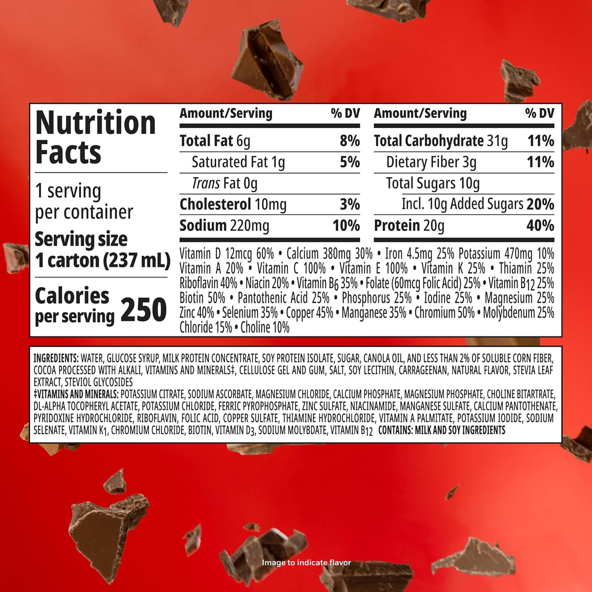 BOOST High Protein with Fiber Balanced Nutritional Shake, Chocolate, 24 pk