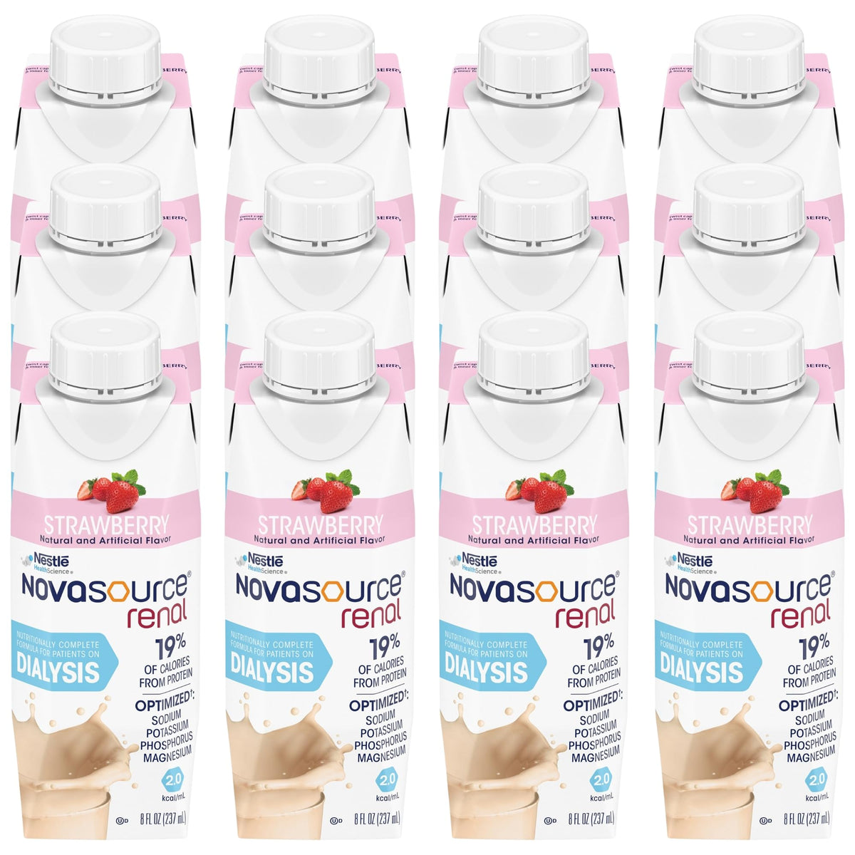NOVASOURCE Renal Mocha Dialysis Protein Shakes, 8 Fl Oz, 24pk