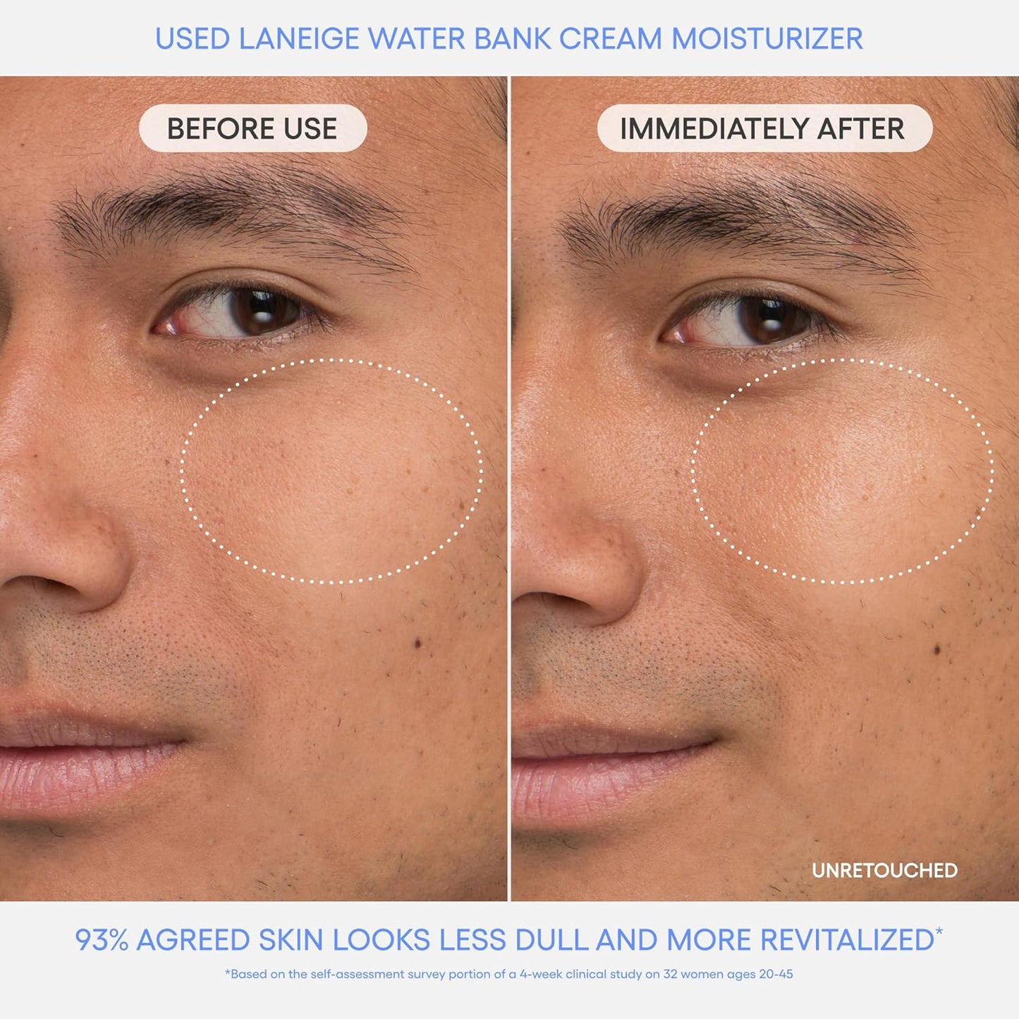 LANEIGE Water Bank Blue Hyaluronic Cream Moisturizer: Hydrating Korean Face Cream with Squalane & Ceramide for Skin Barrier Support, Dermatologist-Tested
