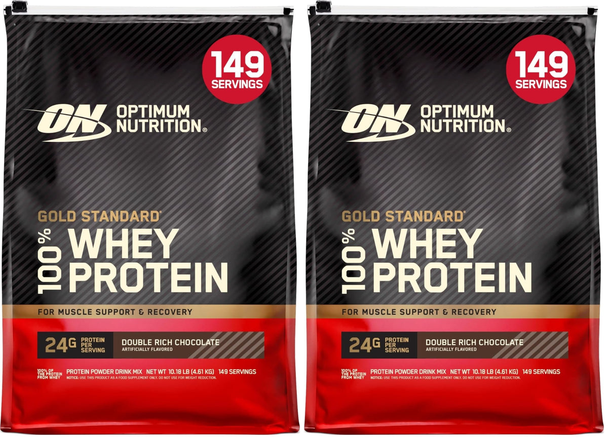 Optimum Nutrition Gold Standard Whey Protein, Double Rich Chocolate, 2 LB