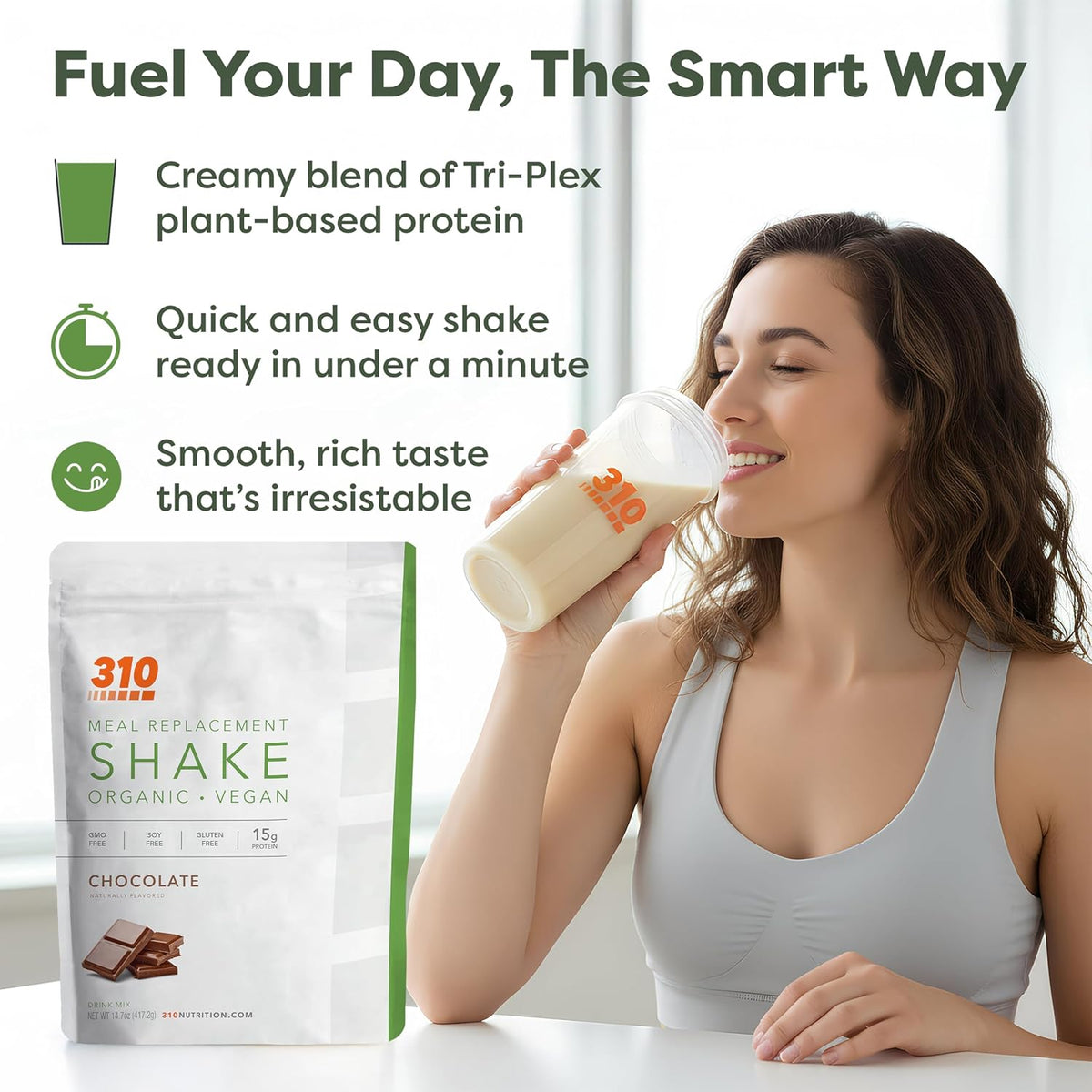 310 Nutrition Organic All-In-One Meal Replacement Shake Powder - Chocolate